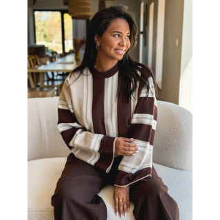 Pull Merline - Beige/Chocolat
