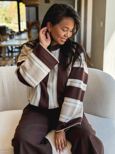 Pull Merline - Beige/Chocolat