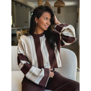 Pull Merline - Beige/Chocolat