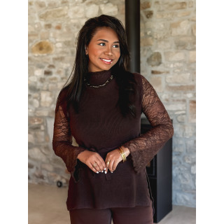 Blouse sans manches Mariam - Chocolat