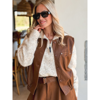 Veste sans manches Liya - Camel