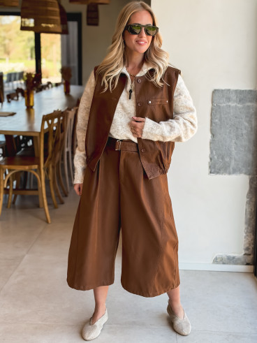 Veste sans manches Liya - Camel Veste sans manches Liya - Camel