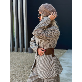 Blazer à carreaux Marelle - Chocolat