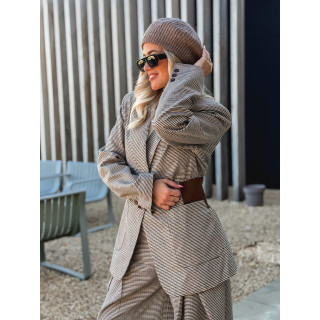 Blazer à carreaux Marelle - Chocolat