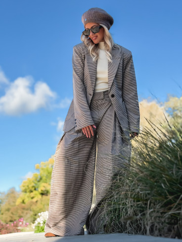 Blazer à carreaux Marelle - Chocolat