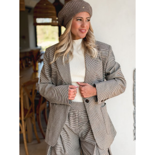 Blazer à carreaux Marelle - Chocolat