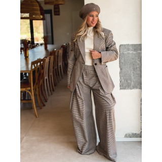 Blazer à carreaux Marelle - Chocolat