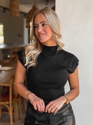 Blouse sans manches Inola - Noir Blouse sans manches Inola - Noir