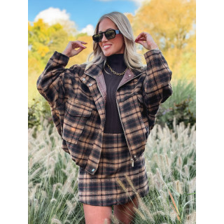 Veste à carreaux Alberta - Marron
