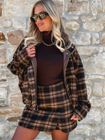 Veste à carreaux Alberta - Marron Veste à carreaux Alberta - Marron