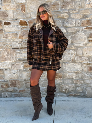 Veste à carreaux Alberta - Marron Veste à carreaux Alberta - Marron
