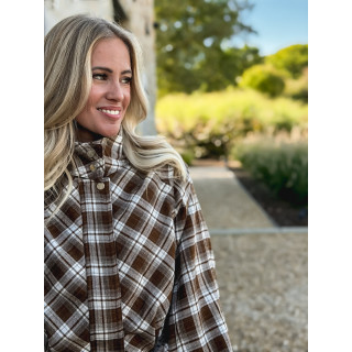 Veste à carreaux Julia - Marron/Gris