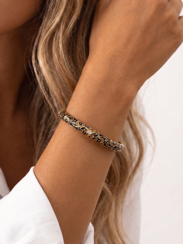 Bracelet Rosélie - Doré/Chocolat