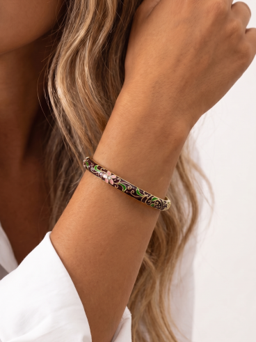 Bracelet Rosélie - Doré/Bordeaux