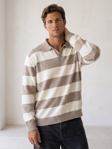 Pull ligné Peter - Beige