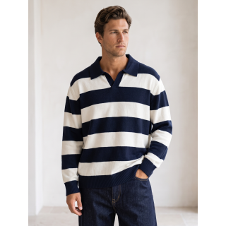 Pull ligné Peter - Bleu marine
