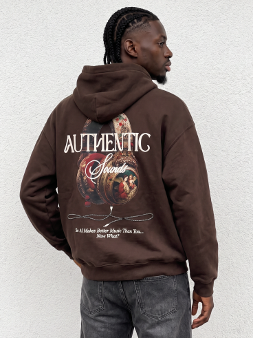 Pull "AUTHENTIC" - Chocolat
