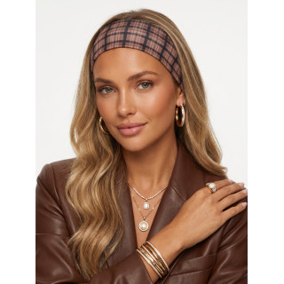 Bandeau à carreaux Opaline - Taupe