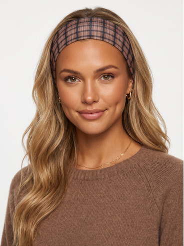 Bandeau à carreaux Opaline - Taupe