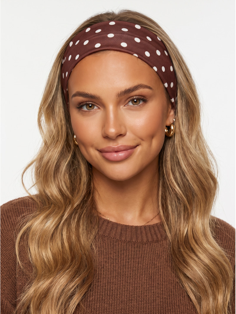 Bandeau à pois Jaliana - Chocolat