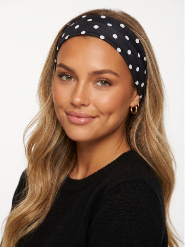 Bandeau à pois Jaliana - Noir