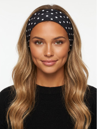 Bandeau à pois Jaliana - Noir