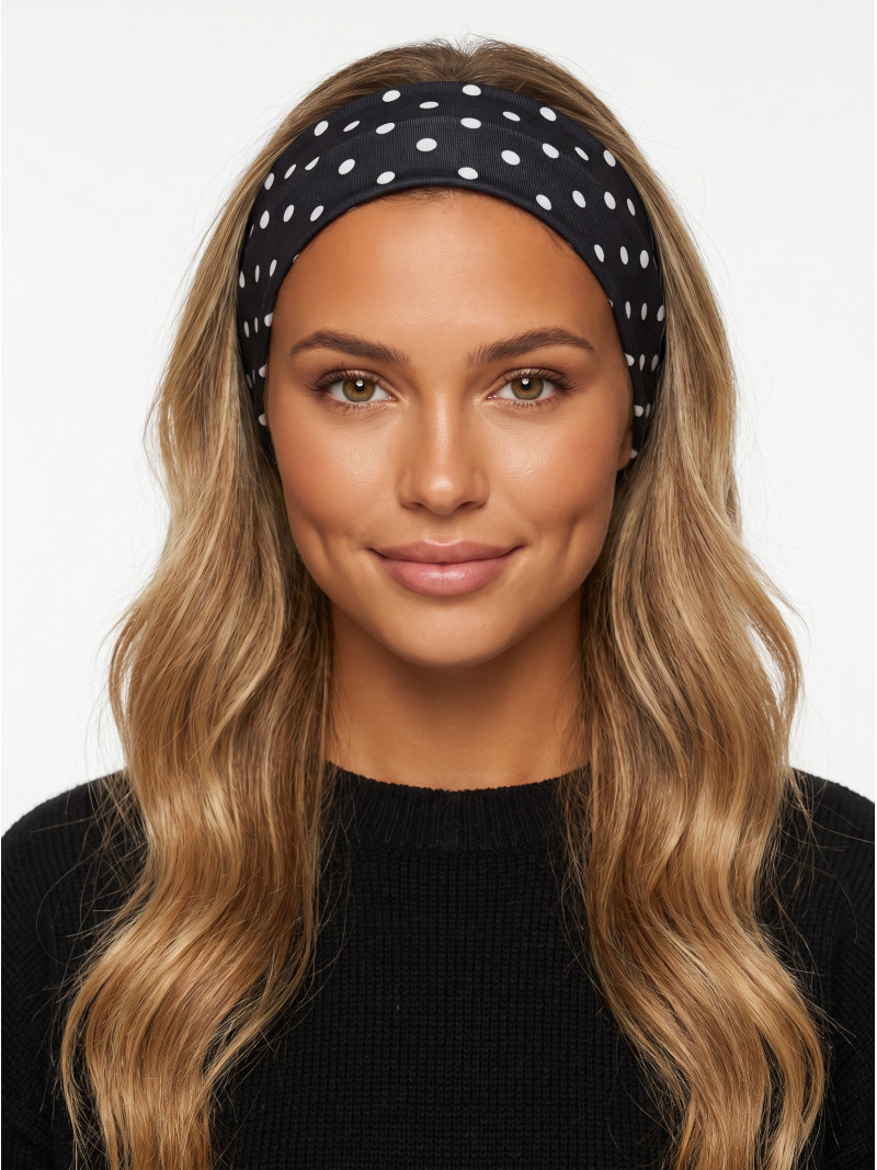 Bandeau à pois Jaliana - Noir Bandeau à pois Jaliana - Noir