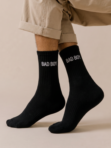 Chaussettes "Bad boy" - Noir