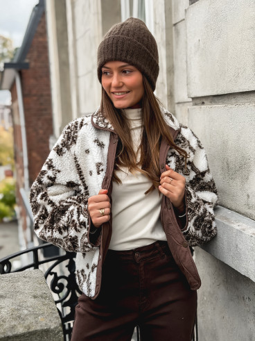 Veste réversible Stéphanie - Chocolat/Ecru