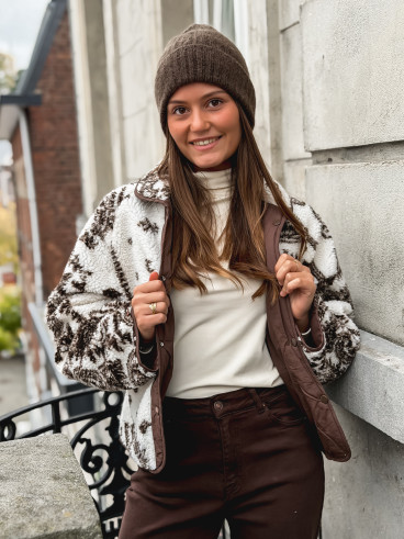 Veste réversible Stéphanie - Chocolat/Ecru