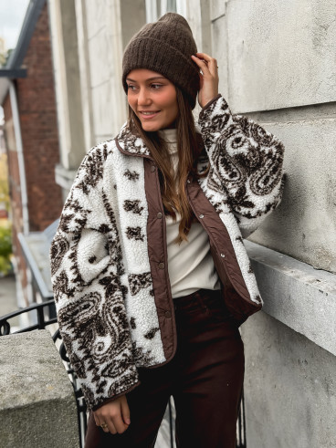 Veste réversible Stéphanie - Chocolat/Ecru