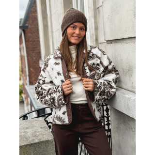 Veste réversible Stéphanie - Chocolat/Ecru