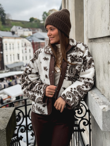 Veste réversible Stéphanie - Chocolat/Ecru
