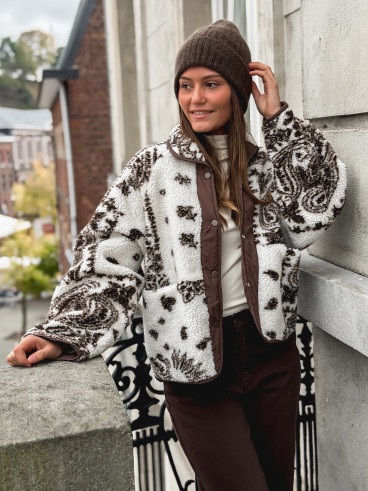 Veste réversible Stéphanie - Chocolat/Ecru
