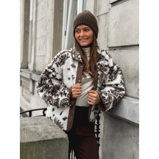 Veste réversible Stéphanie - Chocolat/Ecru