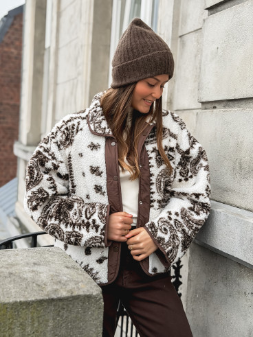 Veste réversible Stéphanie - Chocolat/Ecru