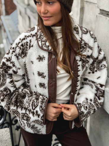 Veste réversible Stéphanie - Chocolat/Ecru