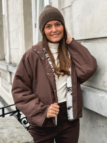Veste réversible Stéphanie - Chocolat/Ecru