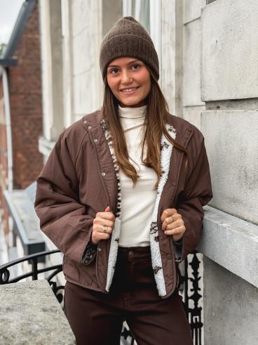 Veste réversible Stéphanie - Chocolat/Ecru