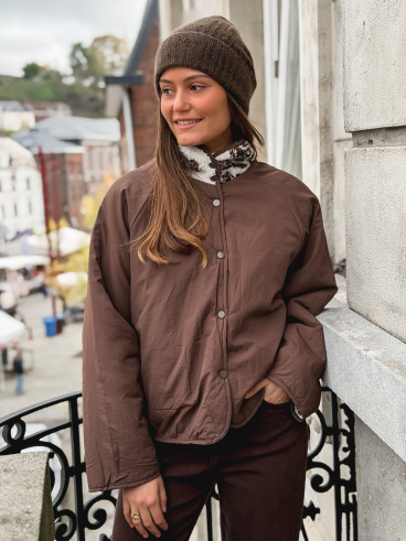 Veste réversible Stéphanie - Chocolat/Ecru