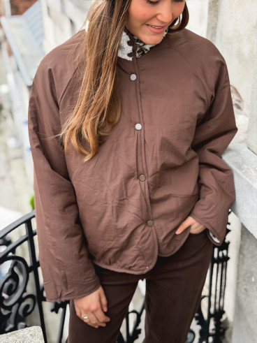 Veste réversible Stéphanie - Chocolat/Ecru