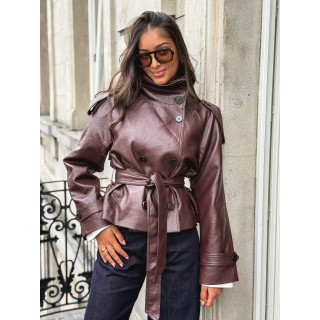 Veste en simili Nepal - Bordeaux