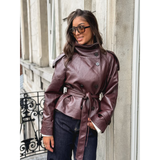 Veste en simili Nepal - Bordeaux