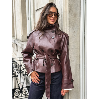 Veste en simili Nepal - Bordeaux