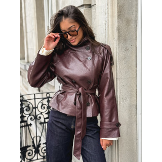 Veste en simili Nepal - Bordeaux