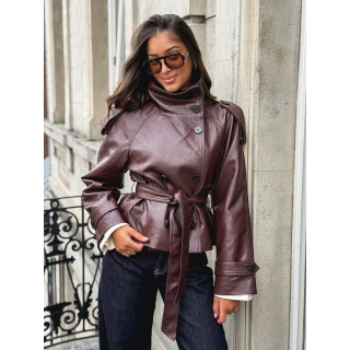Veste en simili Nepal - Bordeaux