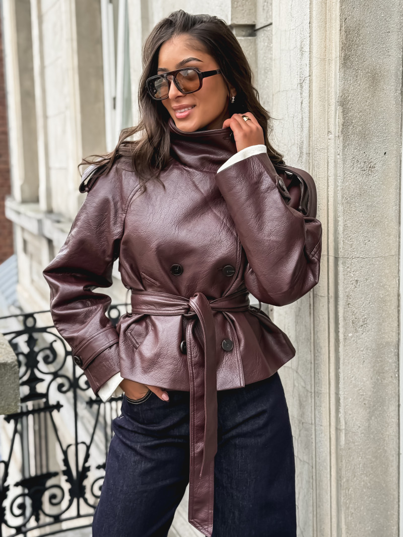 Veste en simili Nepal - Bordeaux