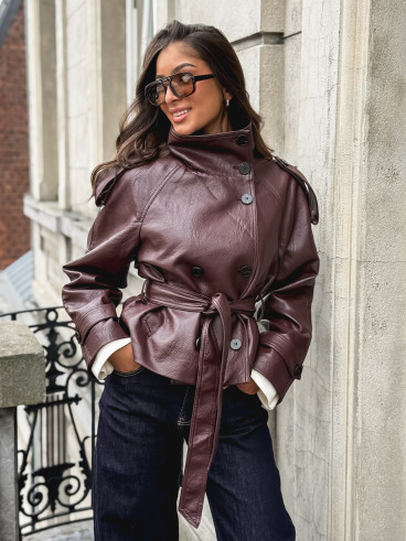 Veste en simili Nepal - Bordeaux