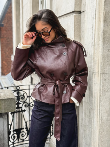 Veste en simili Nepal - Bordeaux