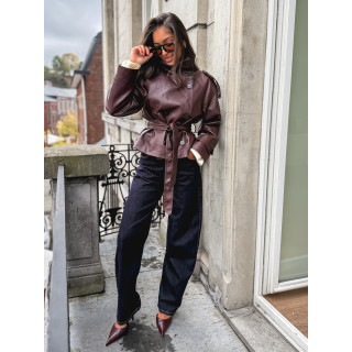Veste en simili Nepal - Bordeaux